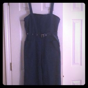 Denim jumpsuit ordered online navy blue denim